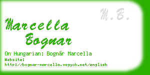 marcella bognar business card